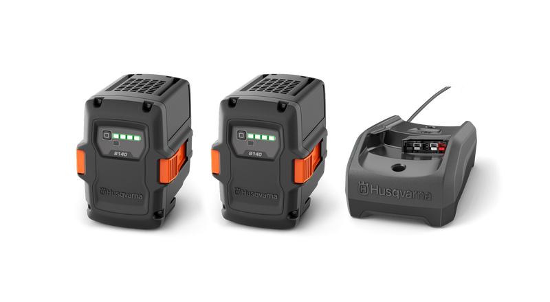 Husqvarna Akku Set 2x B 140 + 1x Ladegerät C80
