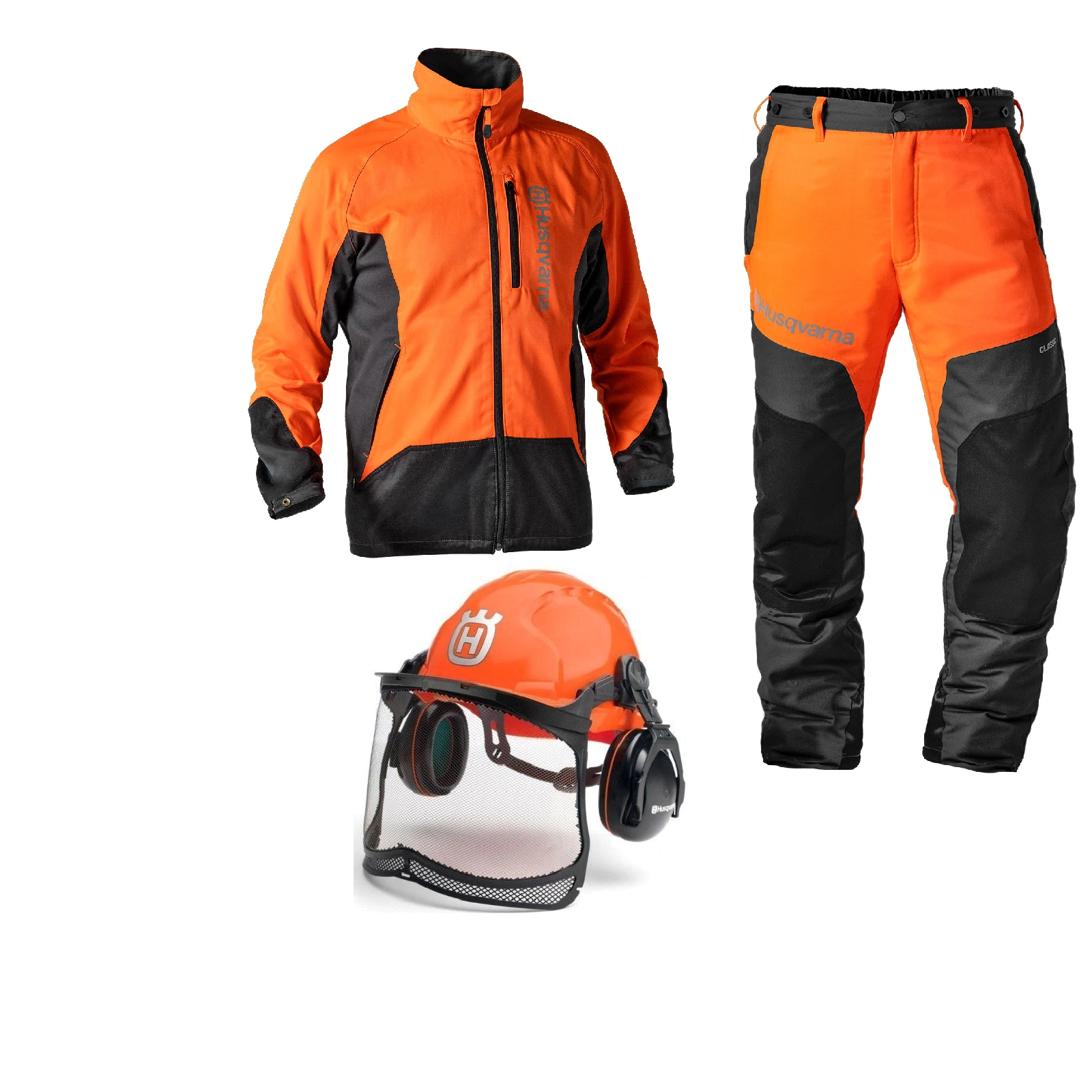 Husqvarna Schnittschutzhose,Jacke und Helm Classic