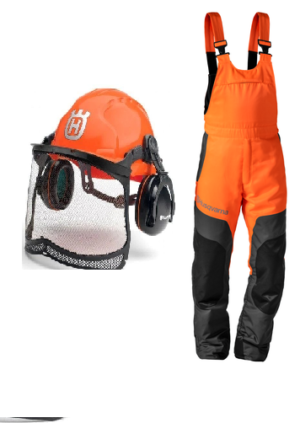 Husqvarna Schnittschutz Latzhose und Helm Classic